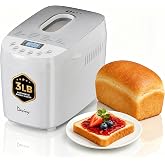 Davivy 3LB Bread Maker, 15 Preset Programs with 4 Quick Mode, 15H Delay Timer &amp; Keep Warm, 3 Loaf Sizes &amp; 3 Crust Shades, Gluten-free, Homemade Bread, Dough, Cake, Yogurt &amp; Jam