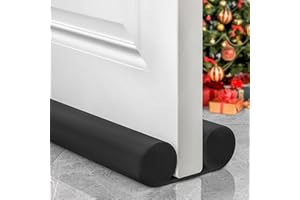OSAMEDA Door Draft Stopper - 36 inch, Reduces Air Draft, Draft Stopper for Bottom of Door, Gap Filler, Door Seal for Improved Insulation, Black
