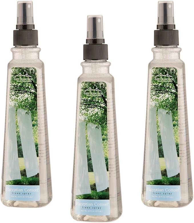 San Francisco Soap Company Egyptian Cotton Linen Spray Set of 3