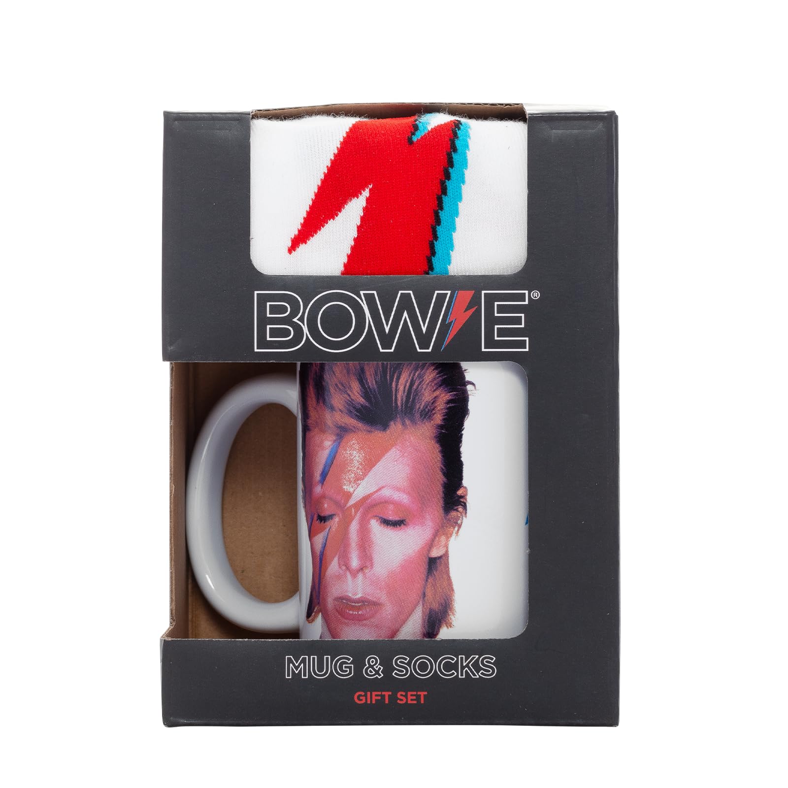 PYRAMID David Bowie Mug And Socks Set, Blue