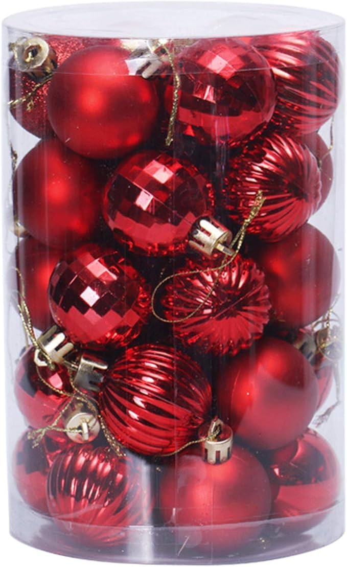 BIASTNR Christmas Ball Set, Christmas Tree Ornaments, 34Pcs