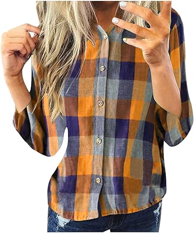 women's slim fit plaid shirt