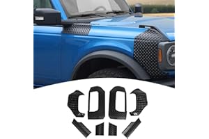 PDKLIN for Bronco Corner Edge Protector Set Anti Scratch Guards Protector,Cowl Body Armor Outer Cowl Covers for Ford Bronco 2021-Present Black ABS Exterior Accessories 8pcs