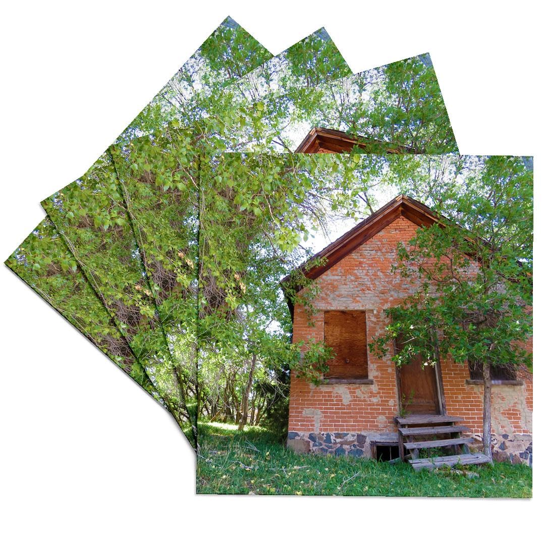 3dRose Flag, White, set-of-4-Ceramic