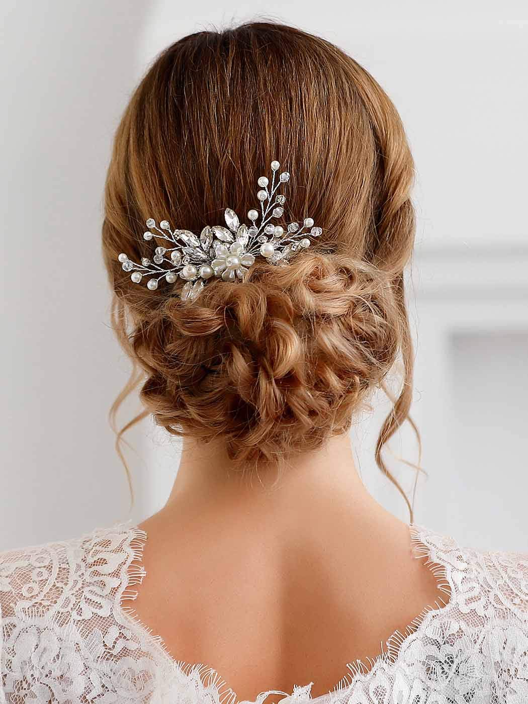 Buy Barogirl Wedding Hair Comb Silver Rhinestones Bridal Hair