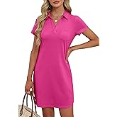 ANRABESS Womens T Shirt Dresses Summer 2026 Casual Short Sleeve V Neck Mini Shift Dress Spring Trendy Beach Vacation Clothes