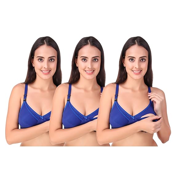 Womens Breastfeeding Nursing Maternity/Breast Feeding Bra (Pack of 3)