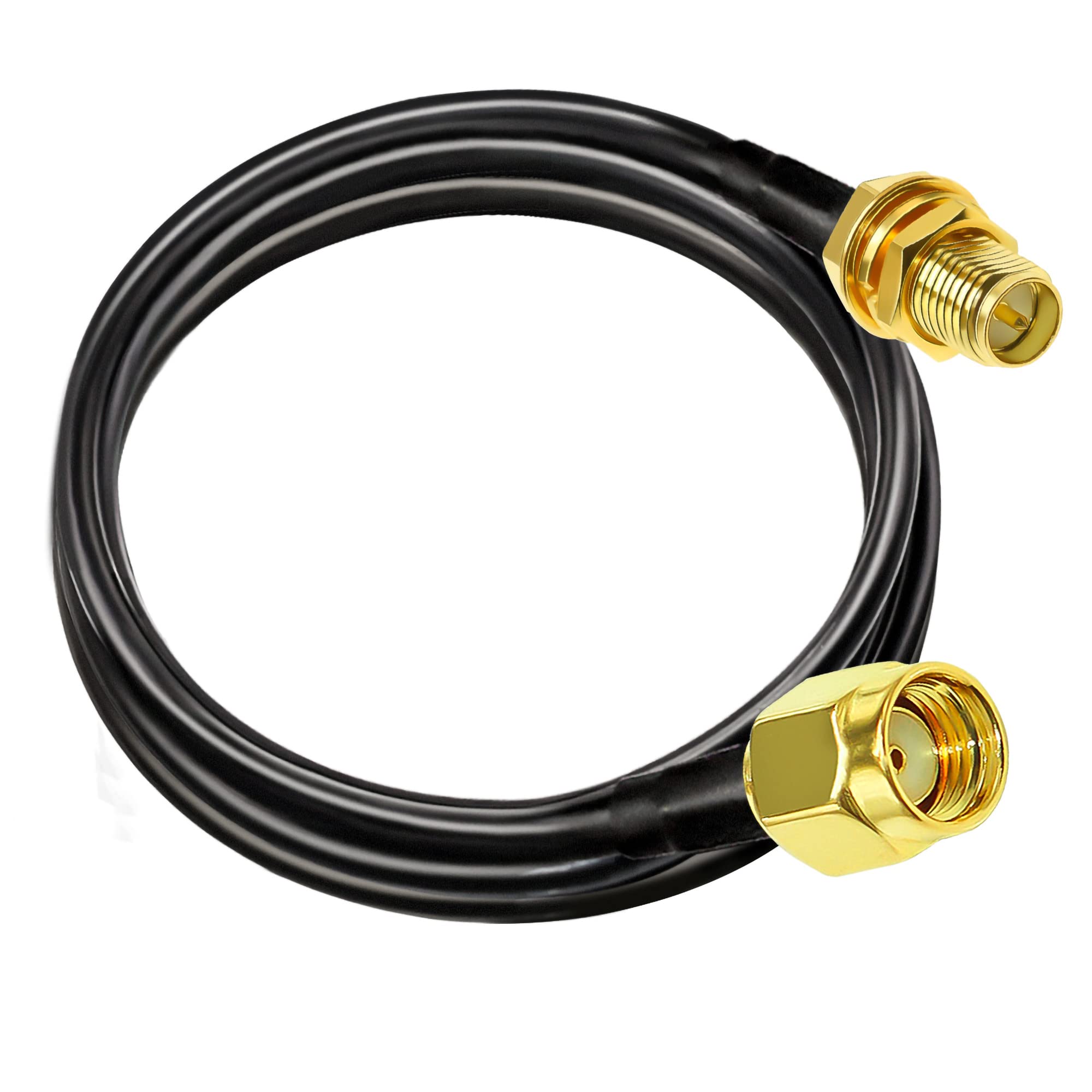TUOLNK RPSMA Cable RG58 RP-SMA Male to Female Extension Cable RP SMA Coaxial Cable 50ohm for RF Radio WiFi Antenna Low Loss Antenna Cable 6.6 feet(2M)