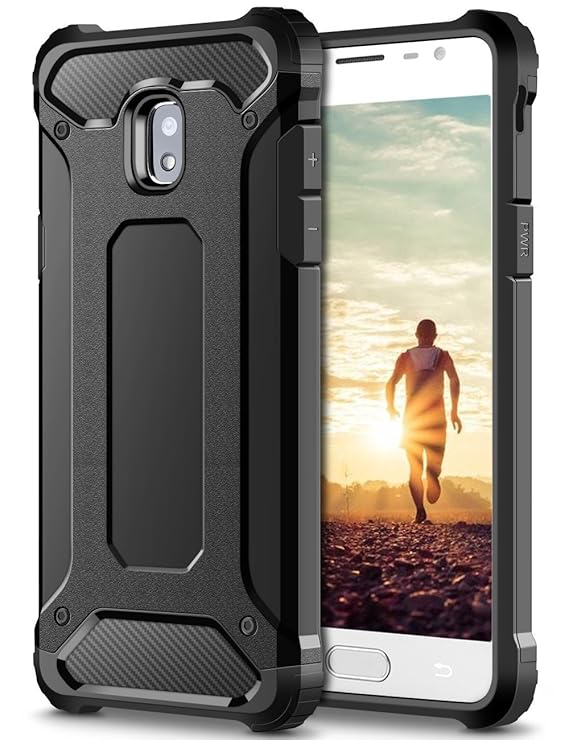 Coolden Samsung Galaxy J3 2017 Hülle, Premium [Armor Serie] Outdoor Stoßfest Schutzhülle Tough Silikon + Hard Bumper Militärs