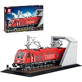 Reobrix 66020 Taurus Locomotive Building Blocks Set, Train Model Building Kit with Train Tracks, Train Toy for Teens 14+ and 