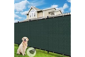 Petgrow Fence Privacy Screen 4FT X 15FT– Heavy Duty ((HDPE)) Outdoor Shade Mesh Cloth, 90% Blockage Fencing Shade Net Cover f