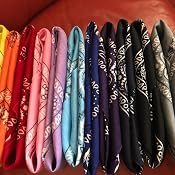 Lot 12 Bandanas Coton 55x55cm - Multifonction Unisexe (12 Couleurs) Pour Cheveux, Cou, Sac