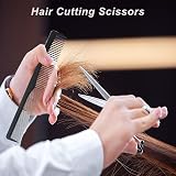 ZYNWEAI 6 Inch Haircut Scissors Set - Straight & Thinning Steel Never Needs view 4