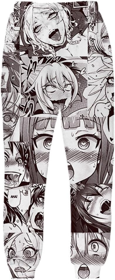 Anime Ahegao Funny 3D All Over Print Hoodies Joggers Hipster Sexy Cartoon Street Wear Clothing