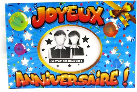 Amazon Com Les Tresors De Lily L7703 Photo Album Joyeux Anniversaire Blue Furniture Decor