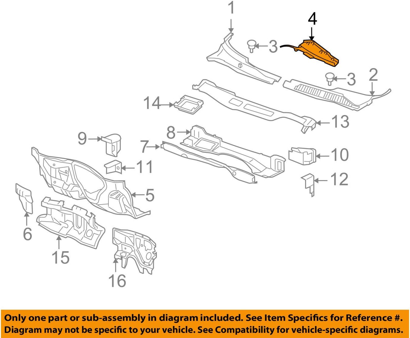 General Motors, Deflector, 15794785: Automotive