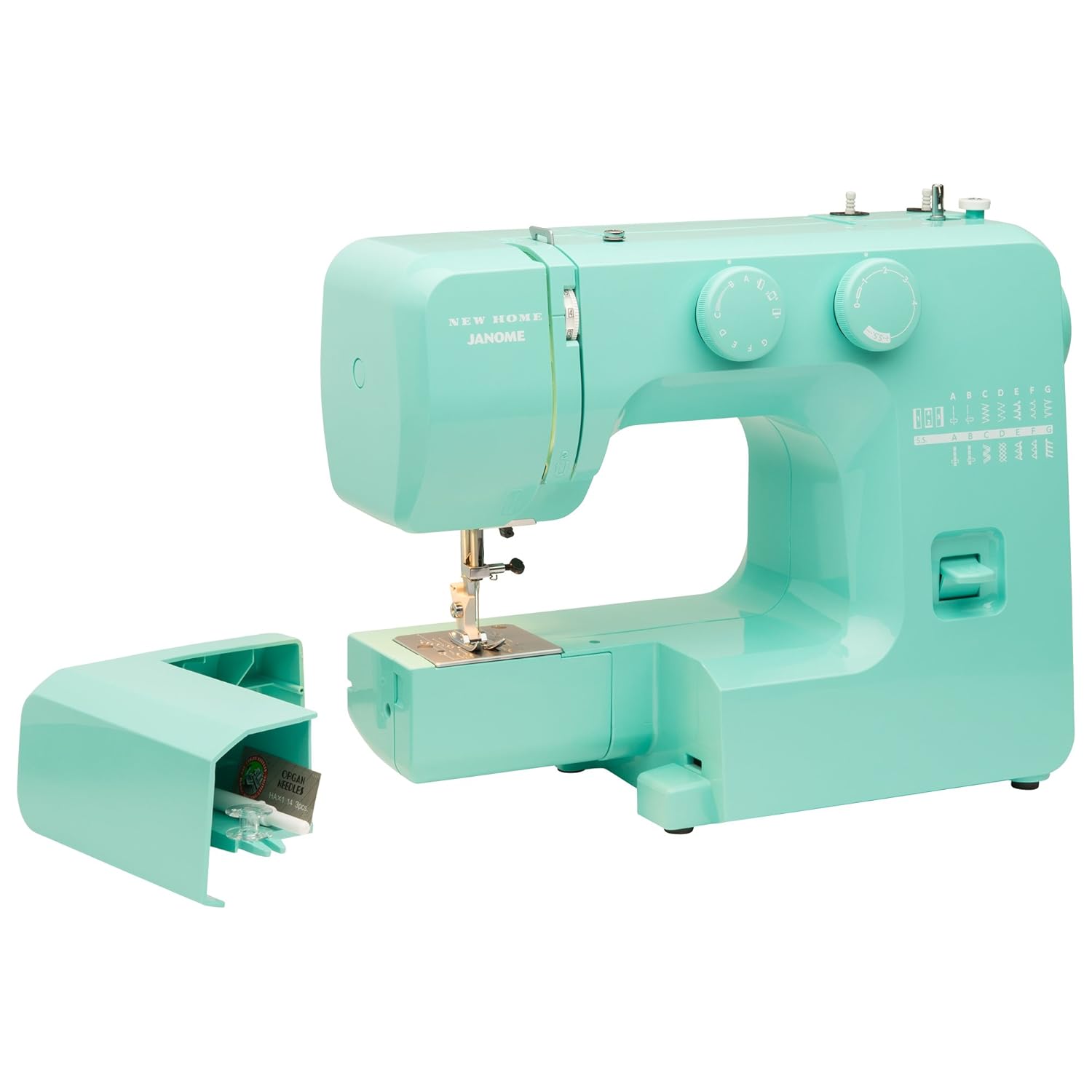 Amazon.com: Janome Arctic Crystal Easy-to-Use Sewing Machine with Interior  Metal Frame, Bobbin Diagram, Tutorial Videos, Made with Beginners in Mind!