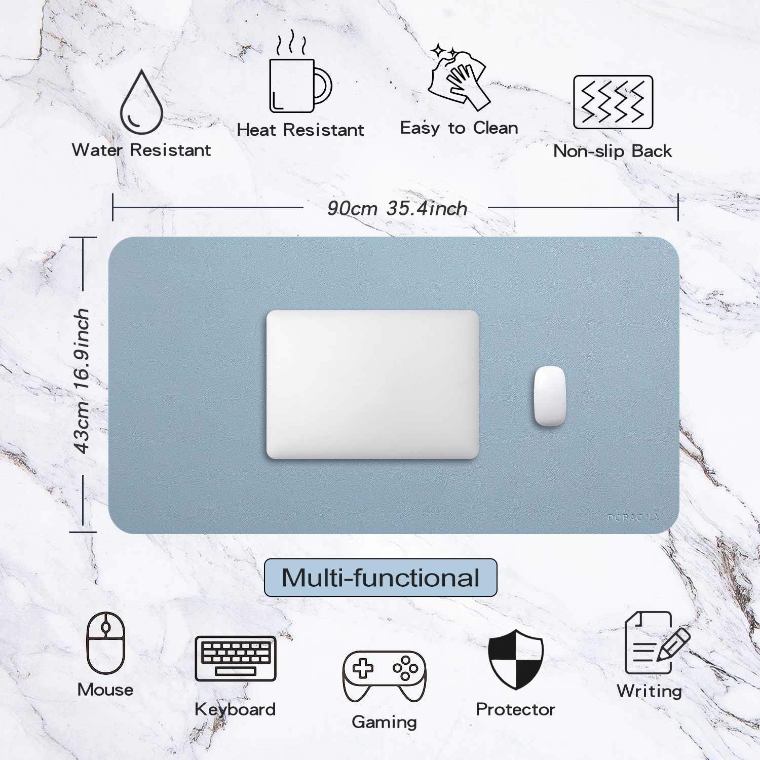 Extended Mouse Pad Mat XXL Desk Pad Large Desk Mat DOBAOJIA 35.4" X 16.9" Desk Blotter Writing Pad for Laptop/Office/Home - Image 4