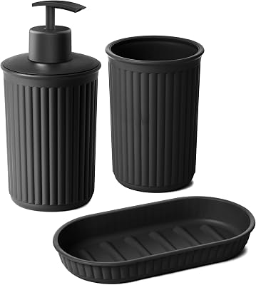Set de Baño Sobremesa Libre de BPA 3pcs de Vaso Dosificador