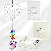 Dog Memorial Gifts for Loss of Dog, K9 Pet Memorial Crystal Suncatcher, Pet Sympathy Loss Passing Away Remembrance Bereavement Gift (Color-Heart)