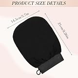 kuou 4 Pcs Exfoliating Gloves Body Scrub Glove Set Black Pink White Purple view 2