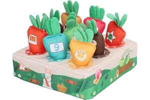 Fdit Carrot Harvest Sorting Game, Children's Educational Toy, Sponge Material, Carrot Doll, Removable Toy with 9, Ideal for I