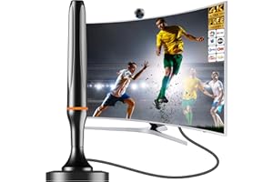 DGUPSP 2025 TV Antenna Indoor for Local Channels Canada, 250+ Miles Long Range + 360° Reception, Indoor & Outdoor HD Digital 