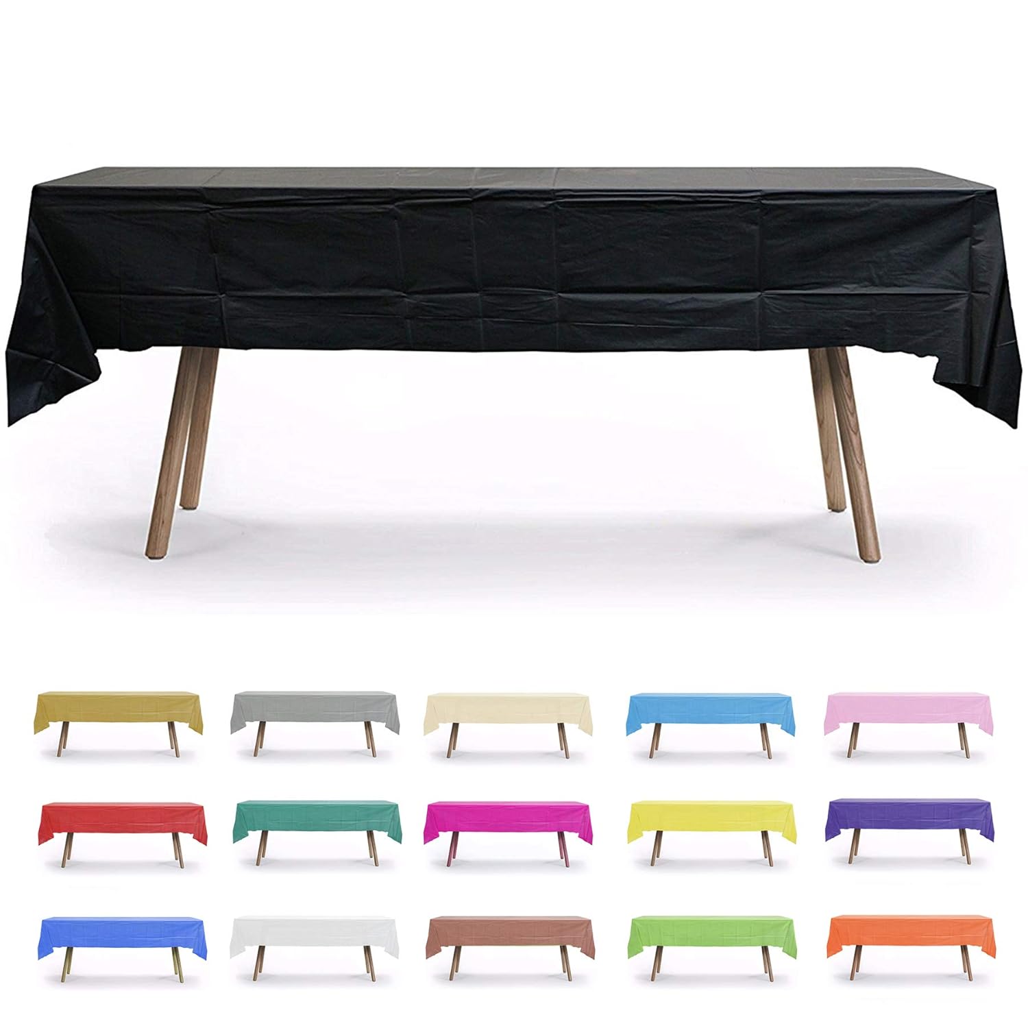 Best plastic rectangular table cloth set of 12