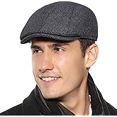 Sumolux Mens Newsboy Cap Winter Beret Hat Cabbie Flat Cap