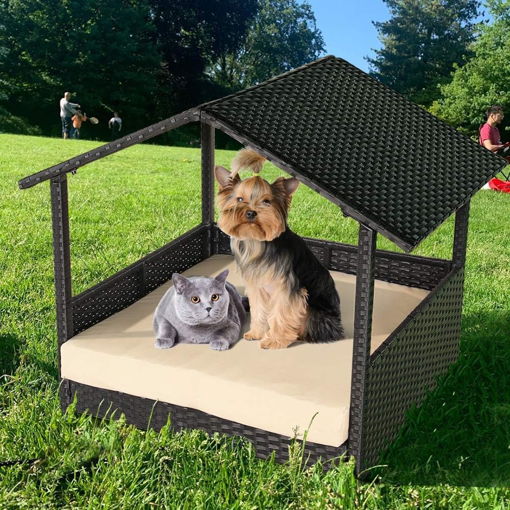 outdoor wicker dog bed
