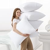 Bedsure Pillows Queen Size Set of 4, Bed Pillows for Sleeping | Hotel Collection,Down Alternative Filling, Soft Support for Back, Stomach or Side Sleepers,Queen ,28"x19",White,4 Pack
