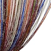 ave split Decorative Door String Curtain Wall Panel Fringe Window Room Divider Blind Divider Tassel Screen Home 100cm*200cm (Old Colorfull)