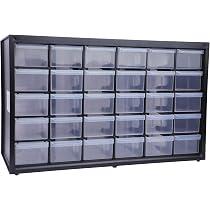 Stanley 1-93-980 Storage Box with compartments, Black/Transparent