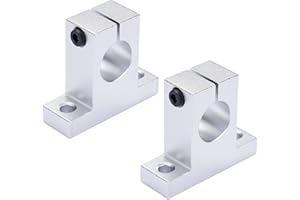 Linear Motion Rod Support 2pcs SK20 Aluminum Rail Guide Clamping for Diameter 20mm (0.787 inches) Shaft BELLA BAYS