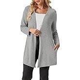 Cardigans Sweaters for Women Lightweight Long Sleeve Open Front Casual Fall Winters Cardigan with Pockets (S-3XL)