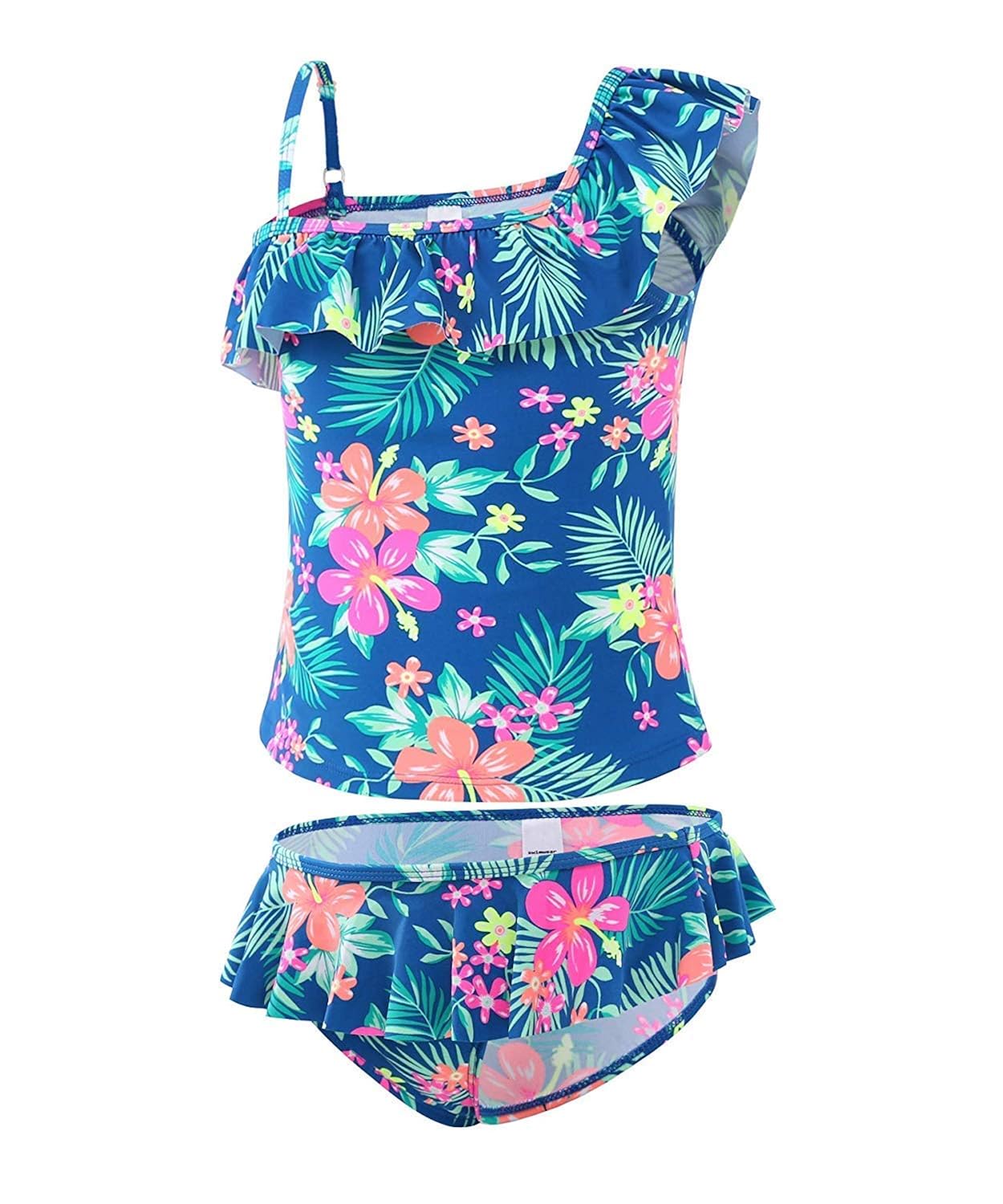 Buy Girls Two Piece Tankini Swimsuits Hawaiian Ruffle Bathing Suit