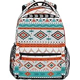 AUUXVA Ethnic Aztec Geometric Backpack Travel School Shoulder Bag for Kids Boys Girls Women Men
