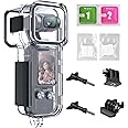Waterproof Housing Case for DJI Osmo Pocket 3, Touchscreen Underwater Diving Protective Shell Waterproof up to 50m/164/ft with Helmet Bracket & 1/4 Bracket Accessories