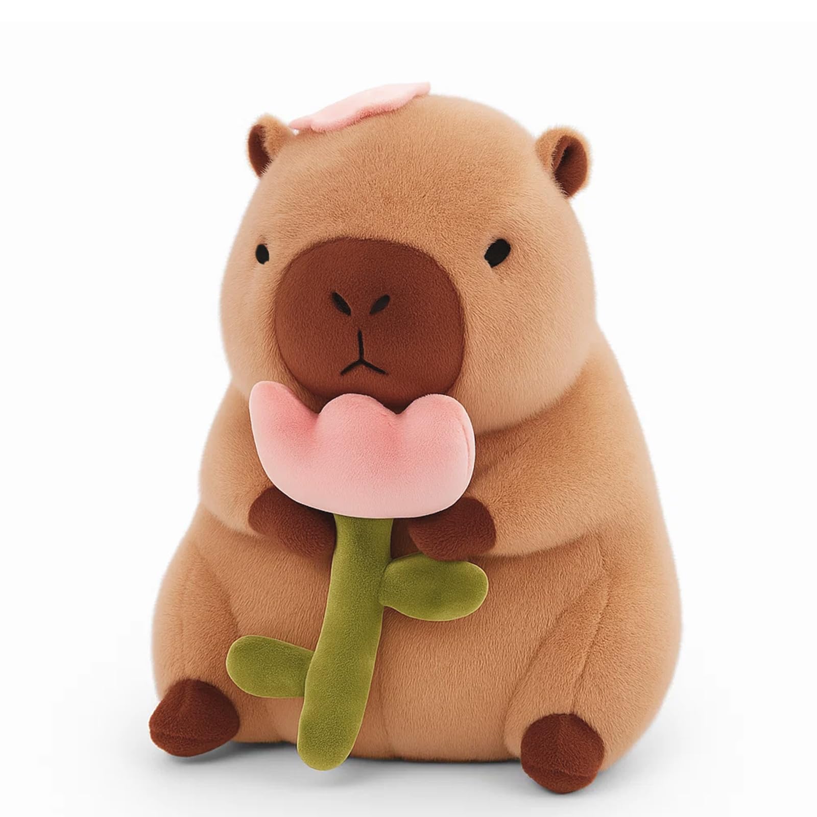 YciVhh Capybara Plush, Capybara Teddy With Flower, Capybara Gift For Bedroom, Living Room and Home Decor, Ideal for Birthday, Valentine's Day And Easter Gifts, Boys And Girls and Animal Lovers