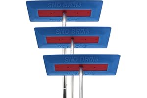SNOBRUM - Snow Remover for Cars and Trucks - 28 to 63 Inch Automotive Snow Brush with Foam Head and 4 Piece Handle - Made in The USA, Push-Broom Design - No-Scratch Snow Removal - 3 Pack