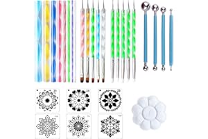 CH HAICHENG 30 PCS Mandala Painting Tools Mandala Dotting Tools for Painting Mandala Rocks, Nail Dotting and Art Drawing Supplies