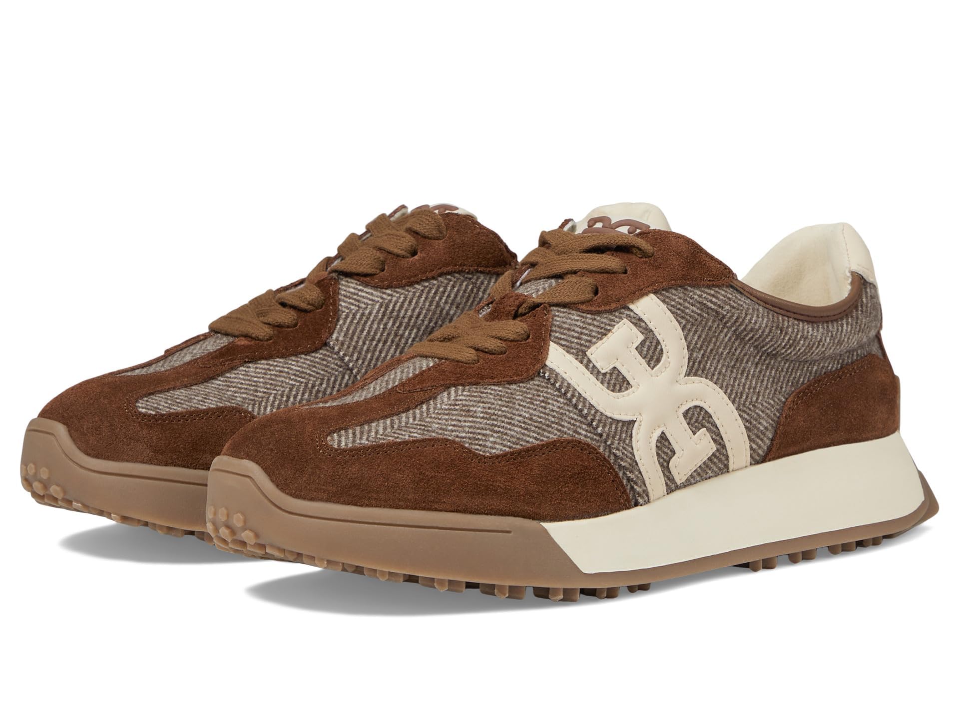 Sam Edelman Women's Langley Sneaker Brown Houndstooth Multi 10.5 Medium Image