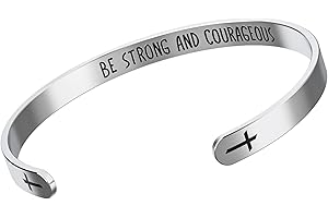 Happy Kisses Love One Another As I Have Loved You Cross Bracelet – Religious Bracelet – John 15:12 — Catholic or Christian Women & Girls