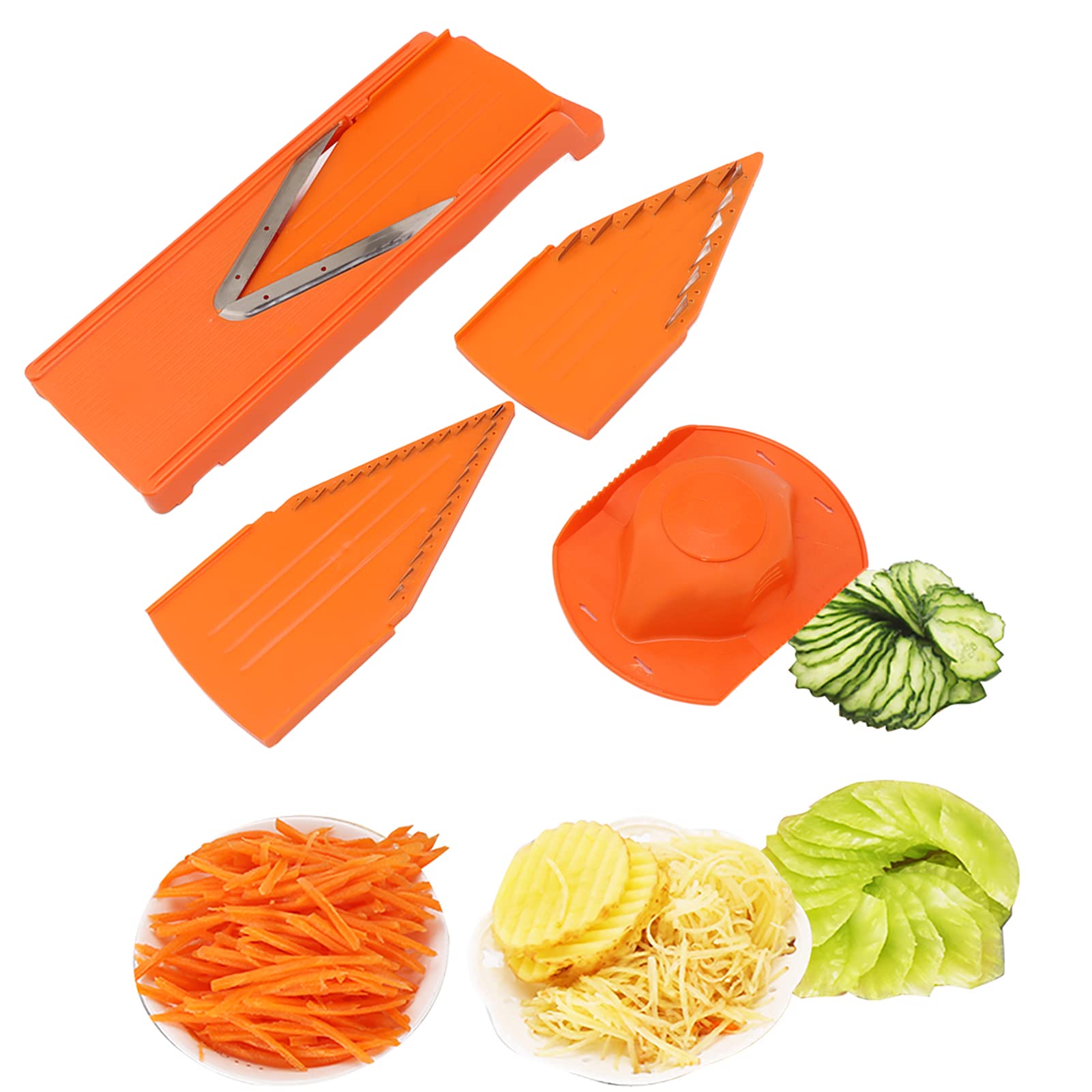 V Slicer, V Cutter Mandoline Cutter Manual Mandoline Slicer Julienne Slicer Vegetable Cutter Vegetable Cooking Tool with Stainless Steel Cutter Hand Guard for Fast Meal Prep