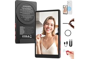 NEEWER Basics 4" Ultra Thin Magnetic Vlog Selfie Monitor Screen, Metal Back Camera Monitor w 600nits/Remote for 4K 120fps Wir