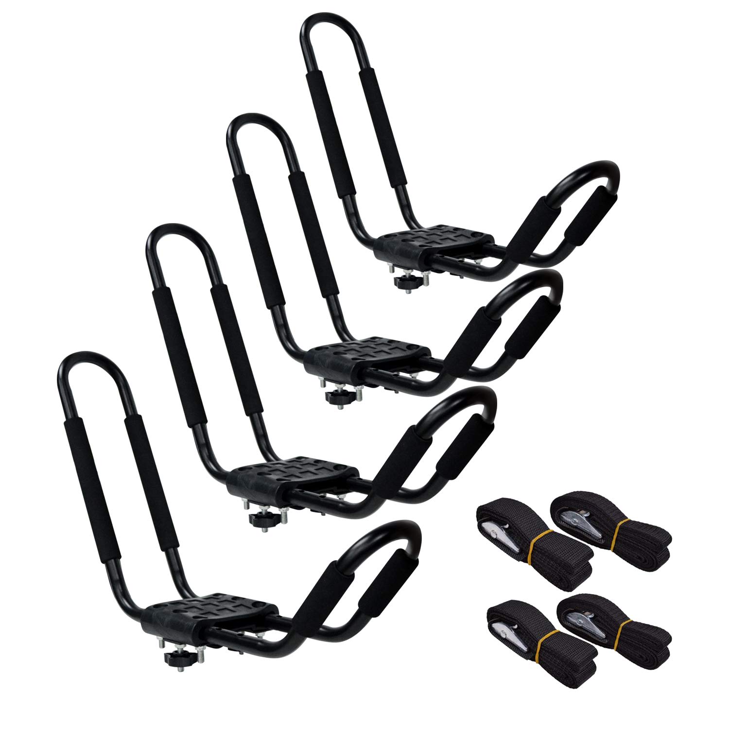 Nisorpa 2 Pairs Kayak Roof Rack, Kayak Canoe Boat Surfboard Roof Top Mount Rack, JBar Kayak