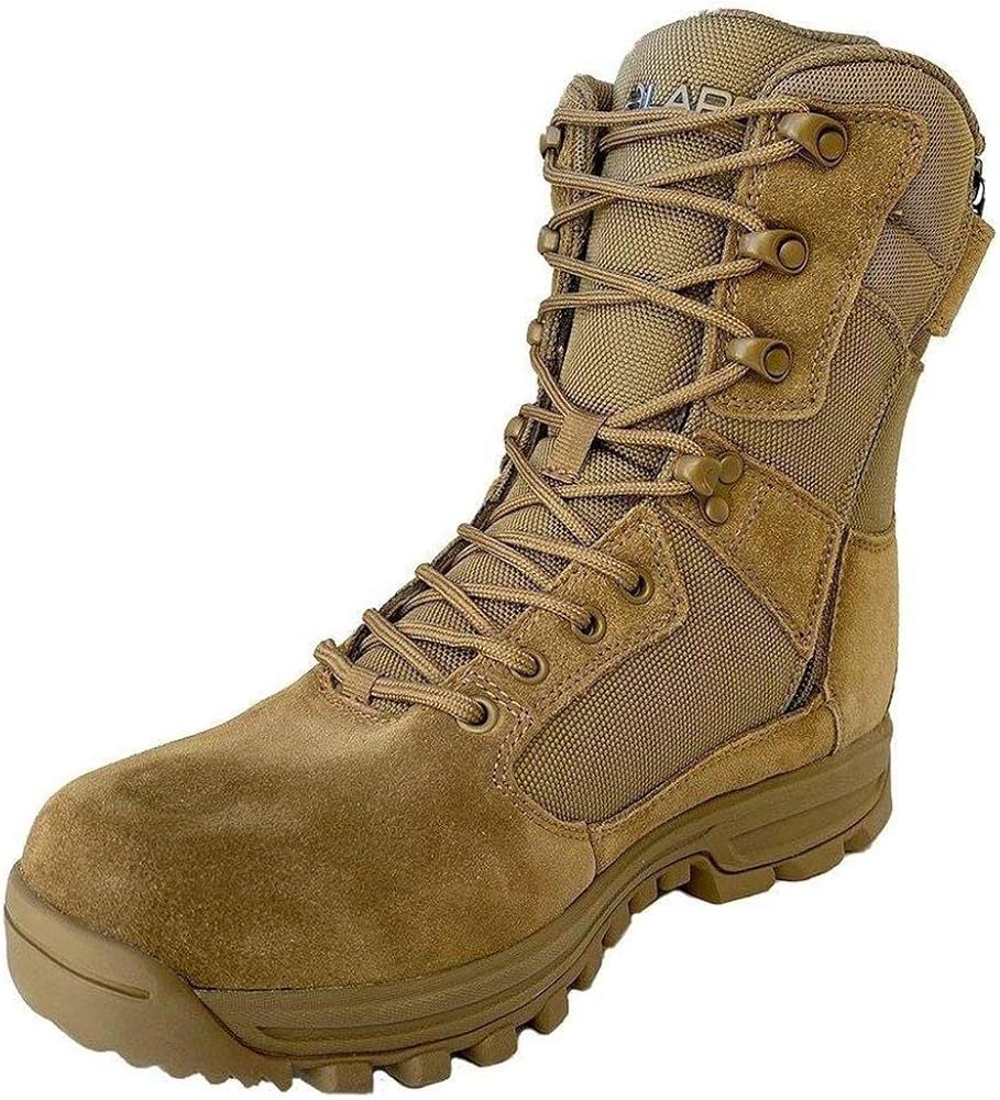 LA Police Gear Sector Coyote 8” Side-Zip Duty Boot: Shoes