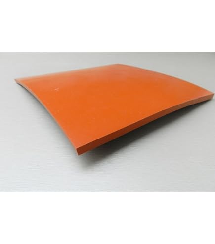 Fabbay 2 Pcs Silicone Rubber Sheet 12'' X 12'', 1/8'' Flexible High Temp Rubber Gasket Material Smooth Finish High Temperature Resistant Silicone Mat For Crafts Seals & Protective Pads (Red) In Dubai