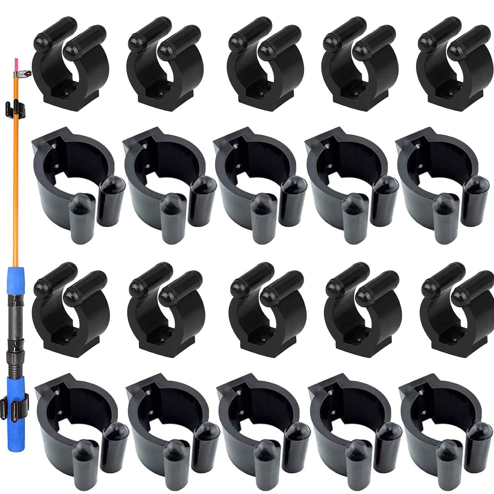 HNJKJEU Pool Cue Carrier 30 Pieces Pool Cue Clip Snooker Cue Clip Holder Plastic Billiards Pool Exhibition Pole Clips for Pool Cue Racks Set Single Holder Mini Rod Organizer Carrier Accessory