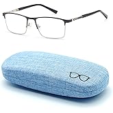 Autojouls Nearsighted Glasses for Distance with Hard Case Spring Hinge Blue Light Glasses Not Reading Glasses